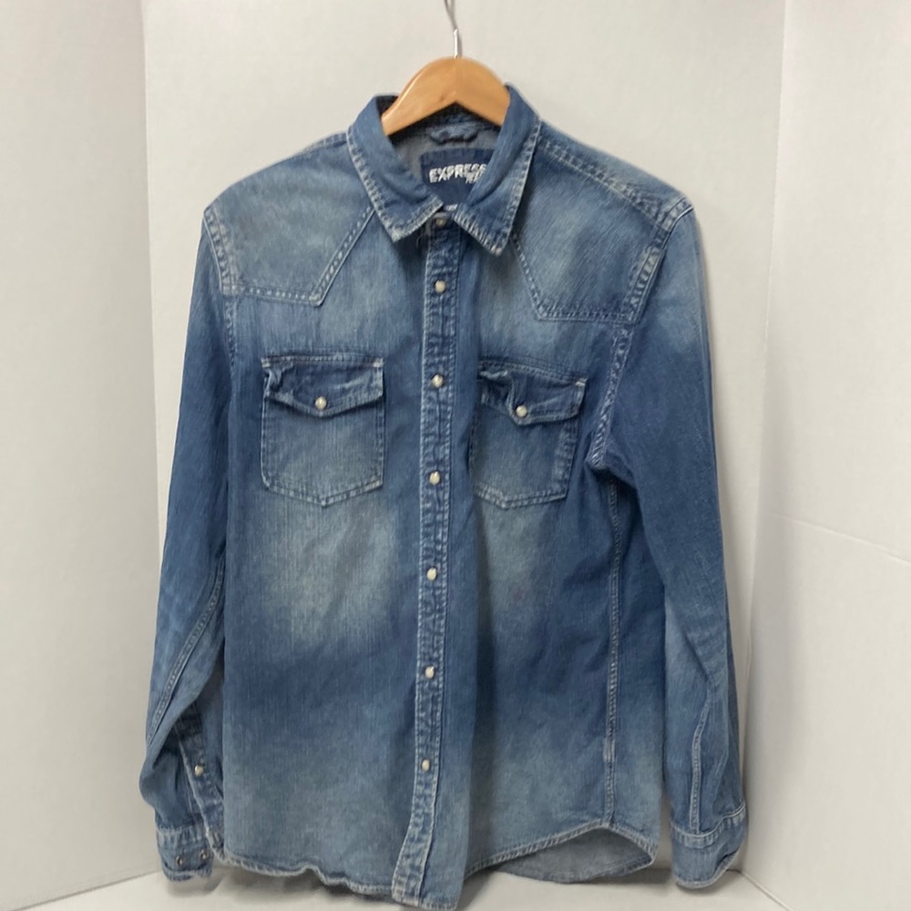 Denim shirts long sleeve Large